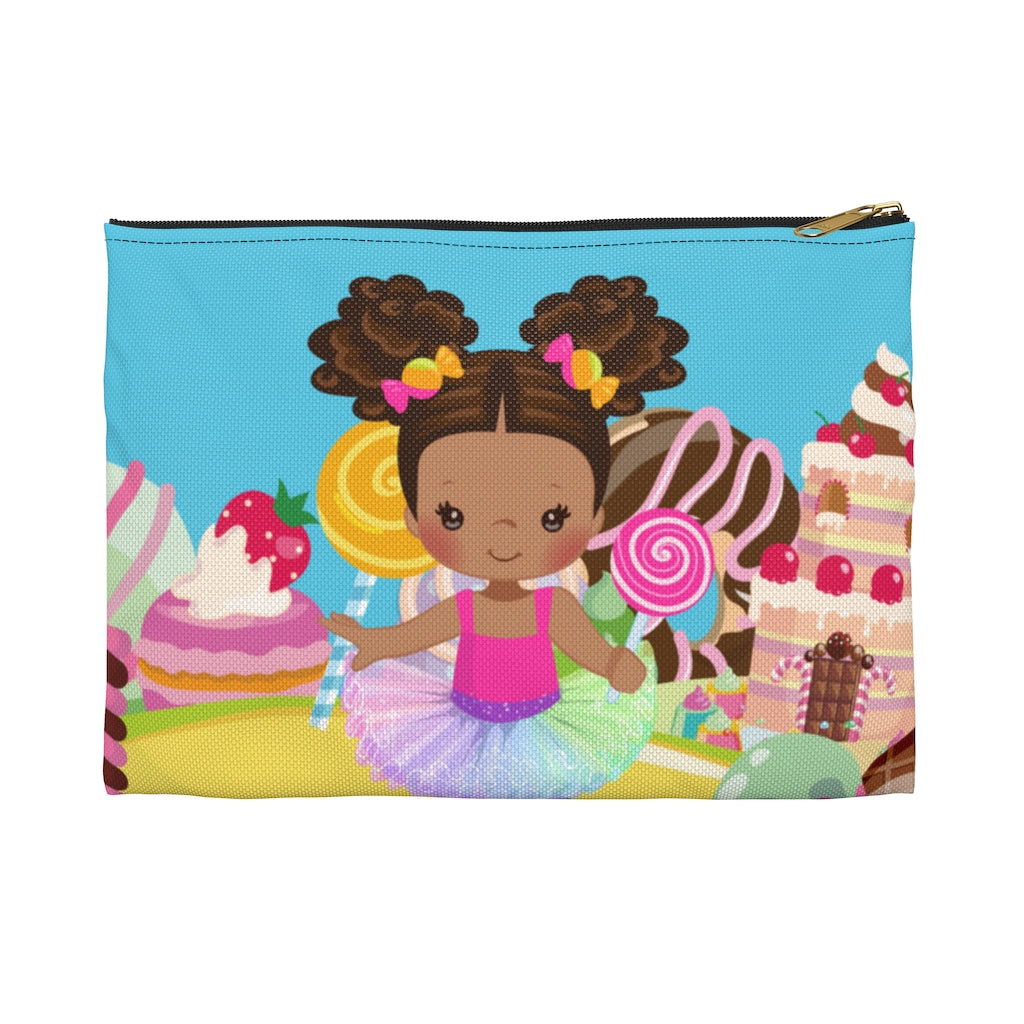 Candy Girl Afro Puff Accessory Pouch (Light Brown)