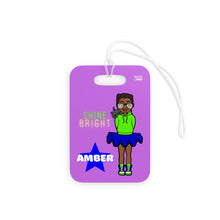 Load image into Gallery viewer, Shine Bright Personalized Luggage Tag (Purple)
