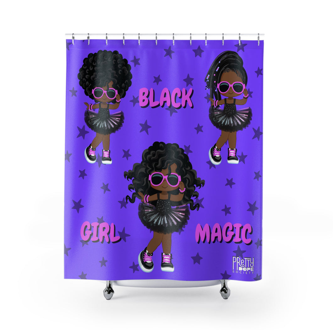 Black Girl Magic Rockstars Shower Curtain
