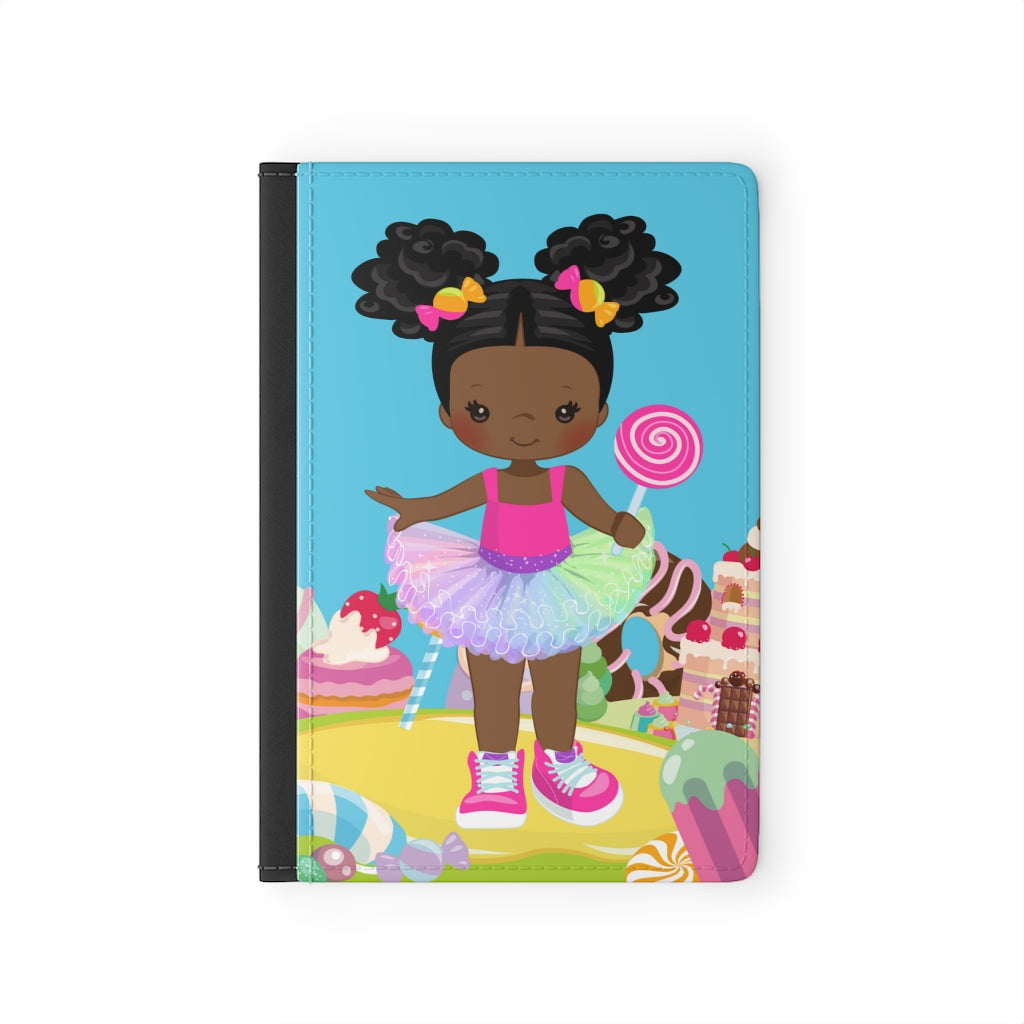 Candy Girl Afro Puff Passport Cover
