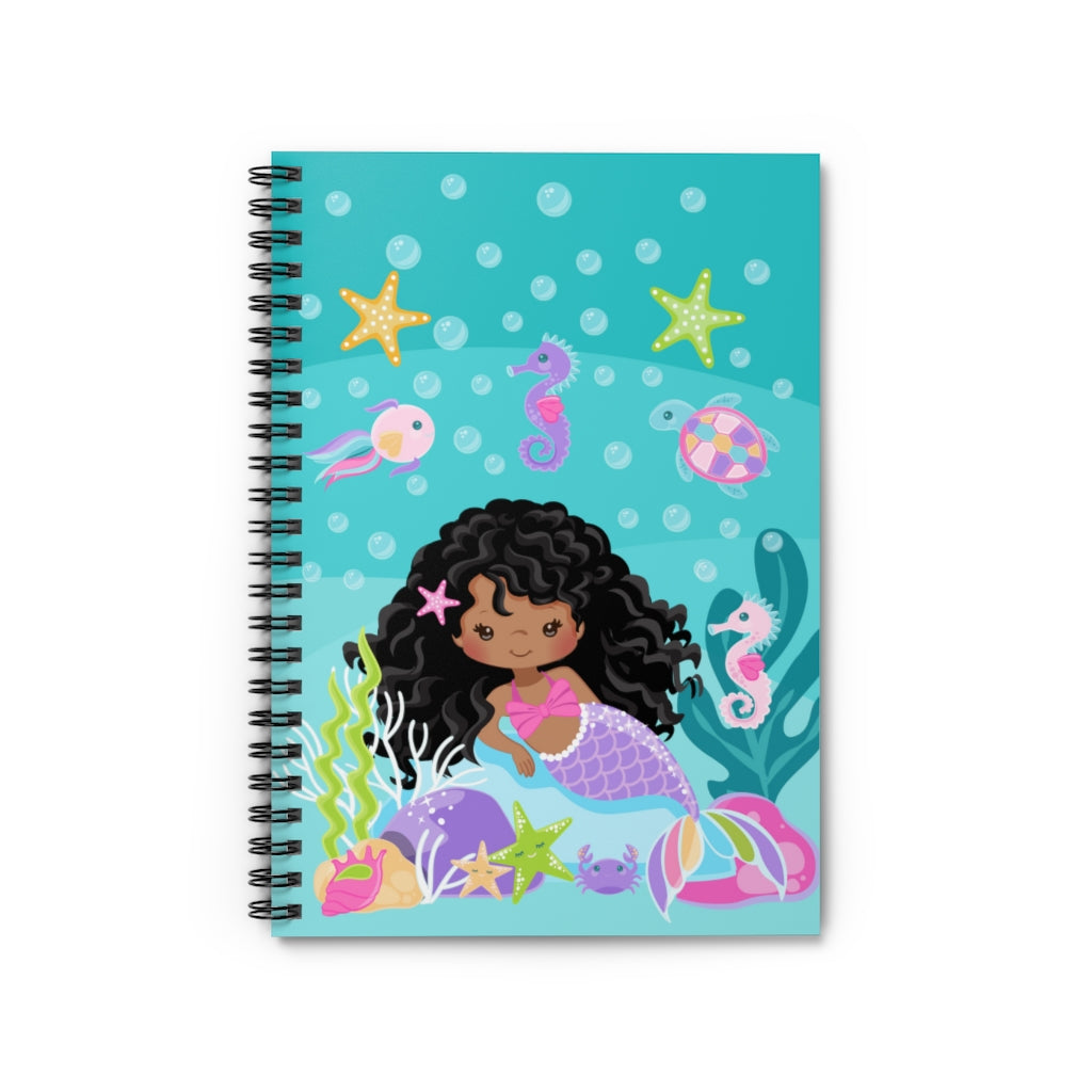 Curly Mermaid Spiral Notebook