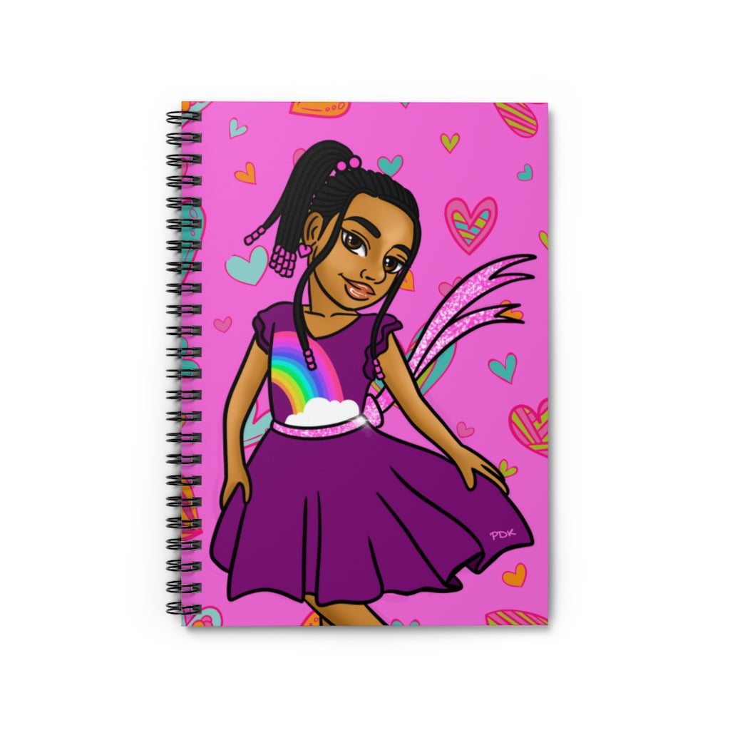Pretty Girl Hearts Spiral Notebook