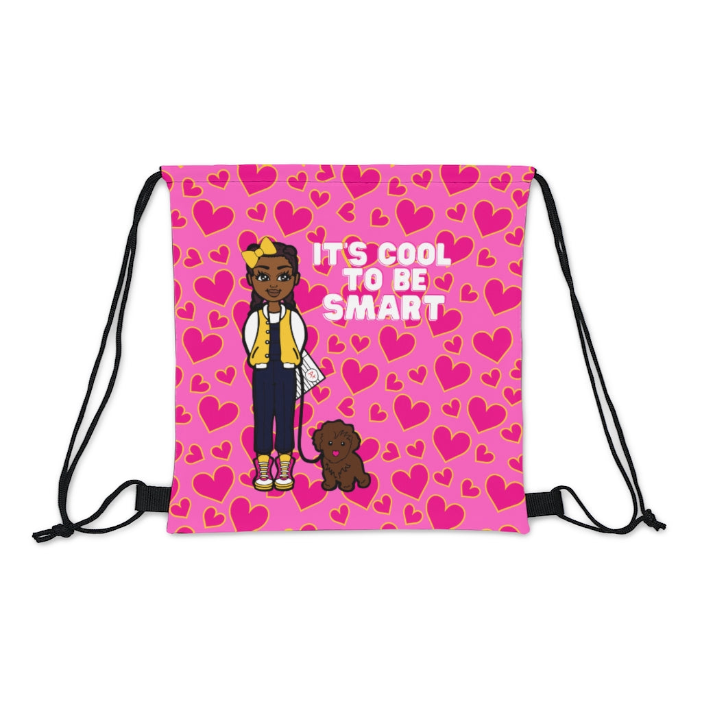 Cool To Be Smart Drawstring Bag (Pink)