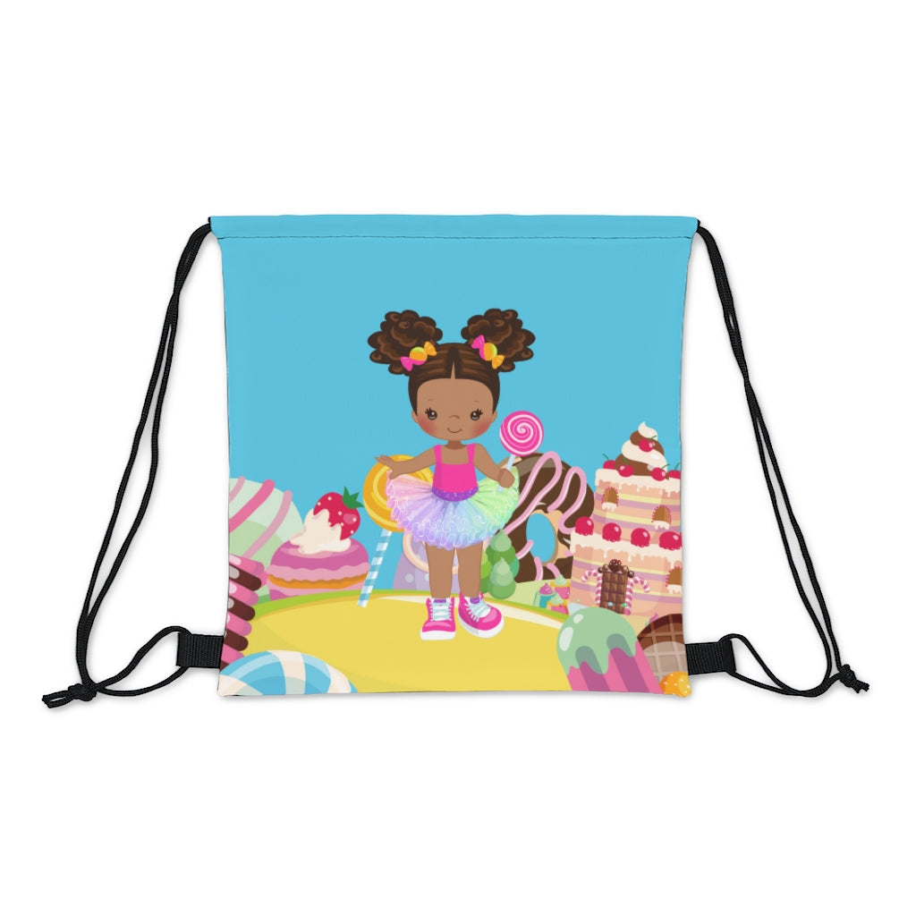 Candy Girl Afro Puff Drawstring Bag (Light Brown)