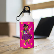 Load image into Gallery viewer, Girls Rule The World Water Bottle (Pink)
