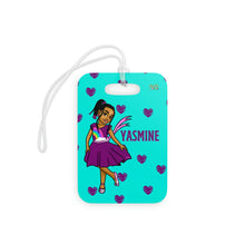 Load image into Gallery viewer, Girls Rule the World Personalized Luggage Tag (Blue)
