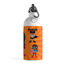 Load image into Gallery viewer, Black Girl Superhero Water Bottle (Orange)
