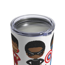 Load image into Gallery viewer, Black Boy Superhero 10oz Tumbler (White)
