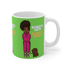 Load image into Gallery viewer, Always Cute Always Smart 11oz Ceramic Mug (Lime)
