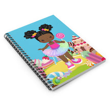 Load image into Gallery viewer, Candy Girl Afro Puff Spiral Notebook
