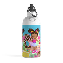Load image into Gallery viewer, Candy Girl Afro Puff Water Bottle (Light Brown)
