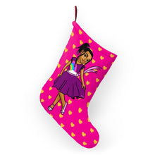 Load image into Gallery viewer, Girls Rule The World Christmas Stocking (Pink)
