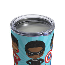 Load image into Gallery viewer, Black Boy Superhero 10oz Tumbler (Light Blue)
