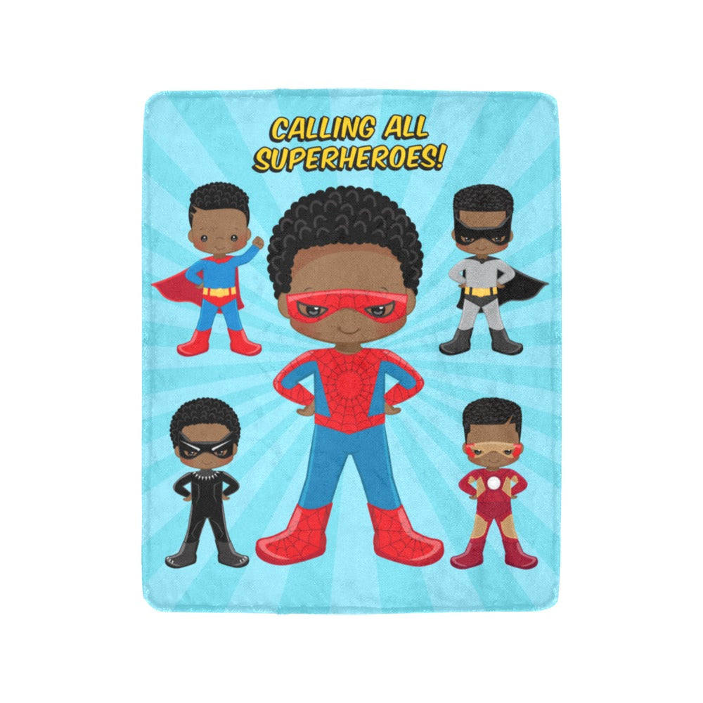 Black Boy Superhero Blanket - Vol 2