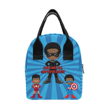 Load image into Gallery viewer, Black Boy Superhero Lunch Bag
