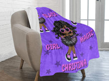 Load image into Gallery viewer, Black Girl Magic Rockstars Personalized Blanket
