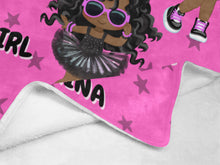 Load image into Gallery viewer, Black Girl Magic Rockstars Personalized Blanket
