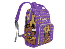 Load image into Gallery viewer, Purple and Gold Crown Queen Diaper Bag
