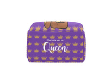 Load image into Gallery viewer, Purple and Gold Crown Queen Diaper Bag
