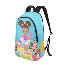 Load image into Gallery viewer, Candy Girl Afro Puff Backpack (Light Brown)
