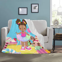 Load image into Gallery viewer, Candy Girl Afro Puff Blanket (Light Brown)
