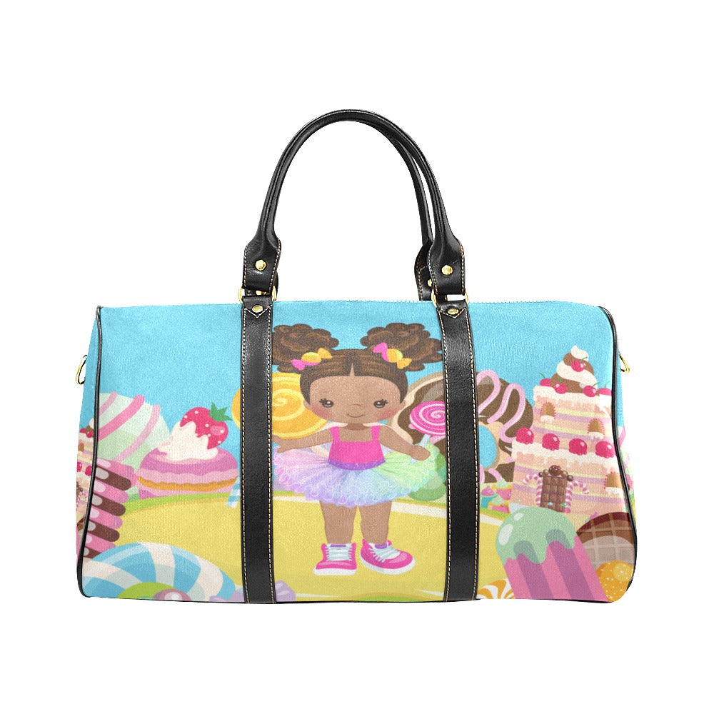 Candy Girl Afro Puff Travel Bag (Light Brown)