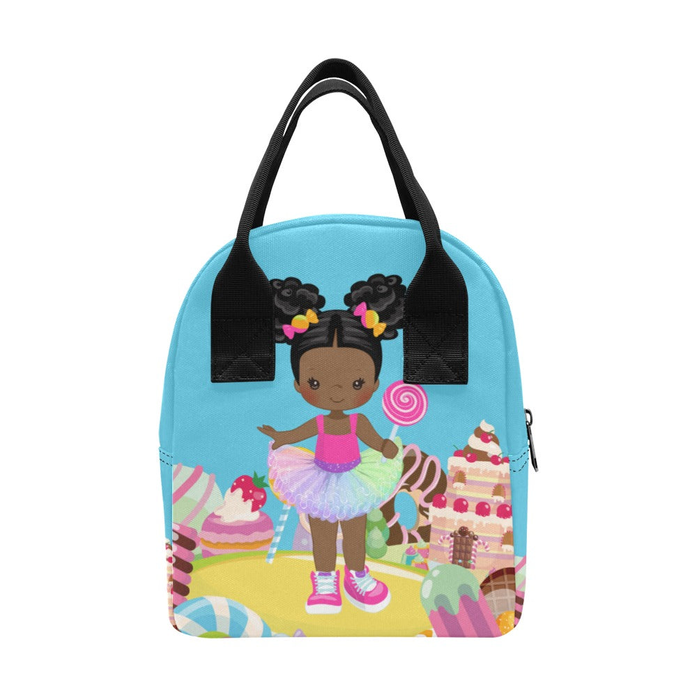 Candy Girl Afro Puff Lunch Bag