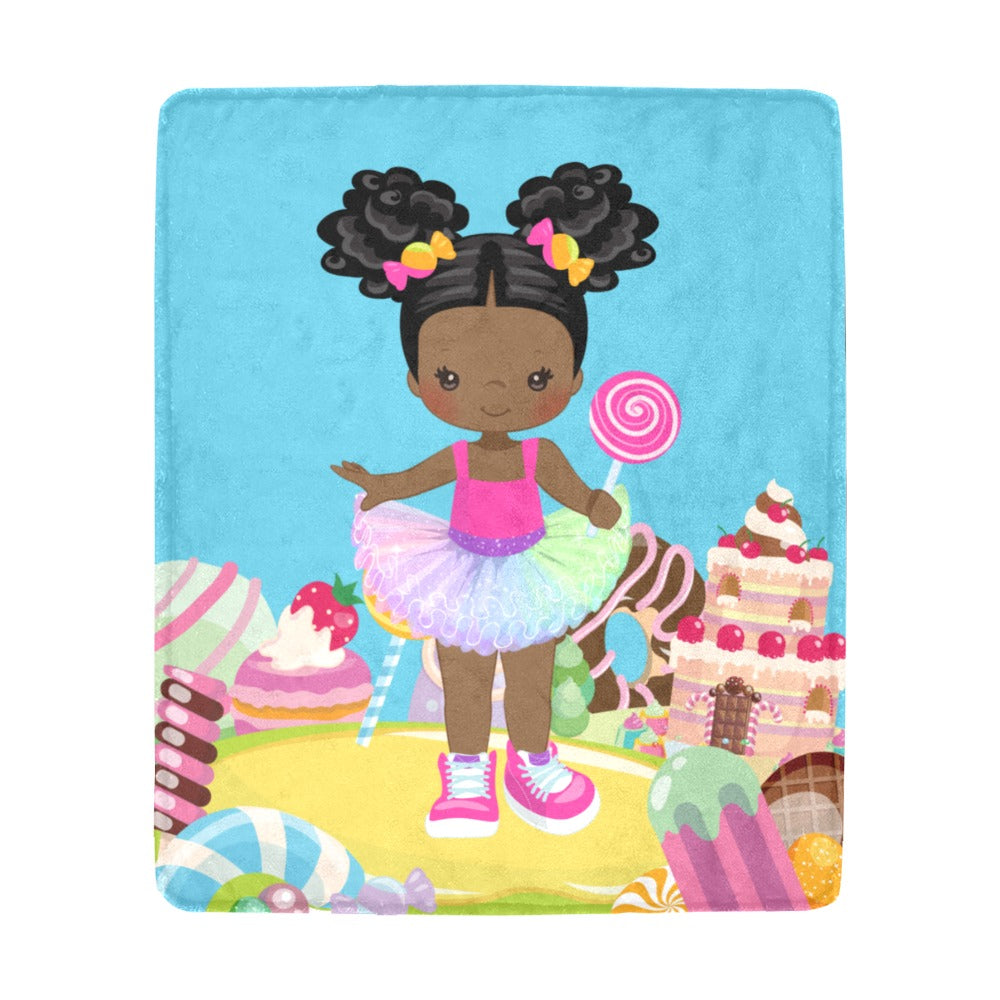 Candy Girl Afro Puff Blanket