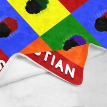Load image into Gallery viewer, Color Block Boys Personalized Blanket
