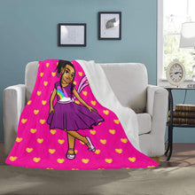Load image into Gallery viewer, Girls Rule The World Blanket (Pink)
