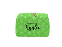 Load image into Gallery viewer, Green and Pink Headwrap Baby Girl Personalized Diaper Bag
