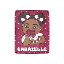 Load image into Gallery viewer, Maroon and White Baby Girl Blanket
