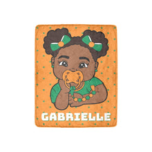 Load image into Gallery viewer, Orange and Green Baby Girl Blanket
