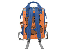 Load image into Gallery viewer, Orange and Blue Baby Boy Diaper Bag
