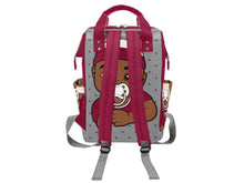 Load image into Gallery viewer, Grey and Maroon Baby Boy Diaper Bag
