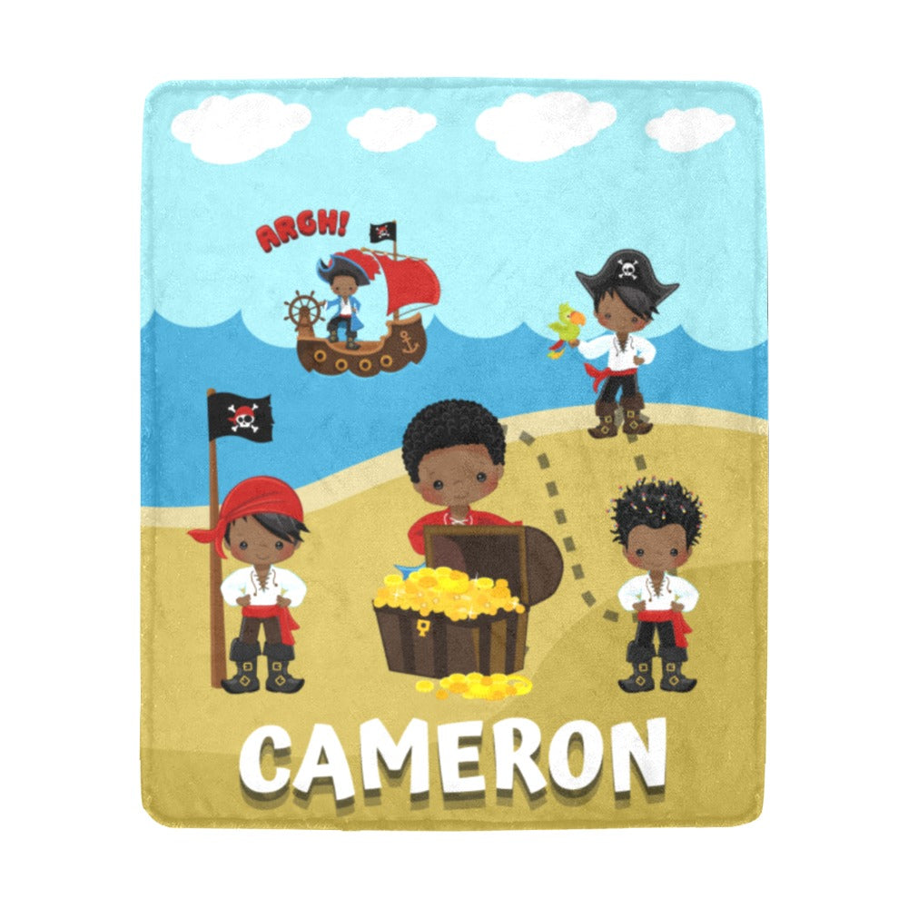 Pirate Boys Personalized Blanket