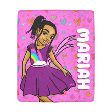 Load image into Gallery viewer, Pretty Girl Hearts Personalized Blanket

