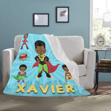 Load image into Gallery viewer, Superhero Boys Personalized Blanket
