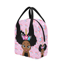 Load image into Gallery viewer, Unicorn Rainbow Puff Girl Lunch Bag
