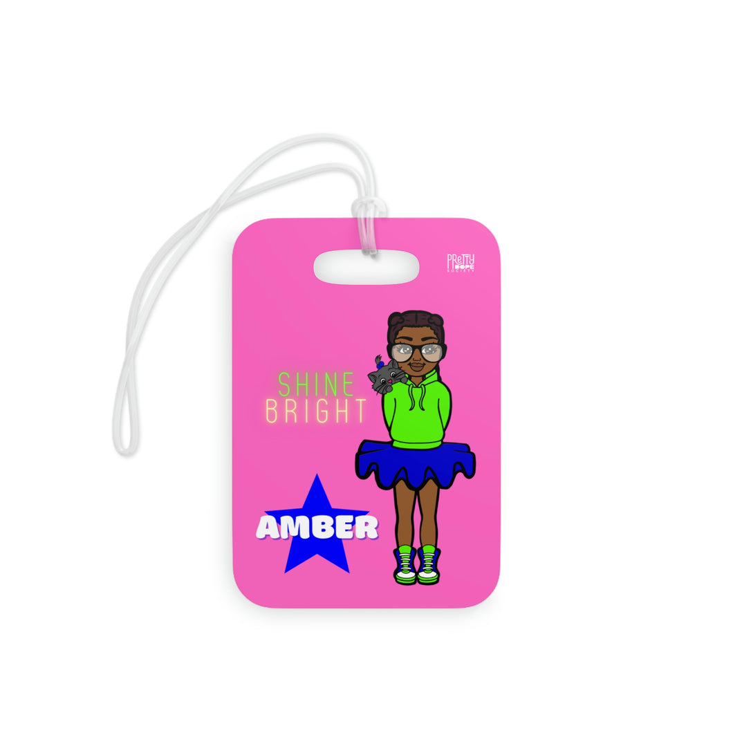 Shine Bright Personalized Luggage Tag (Pink)