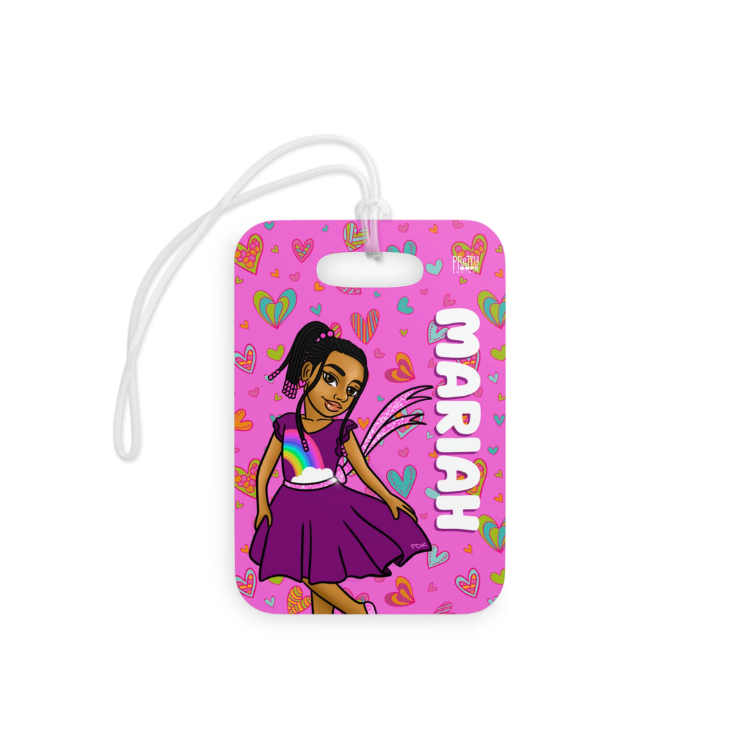Pretty Girl Hearts Personalized Luggage Tag
