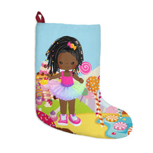 Load image into Gallery viewer, Candy Girl Braided Christmas Stocking

