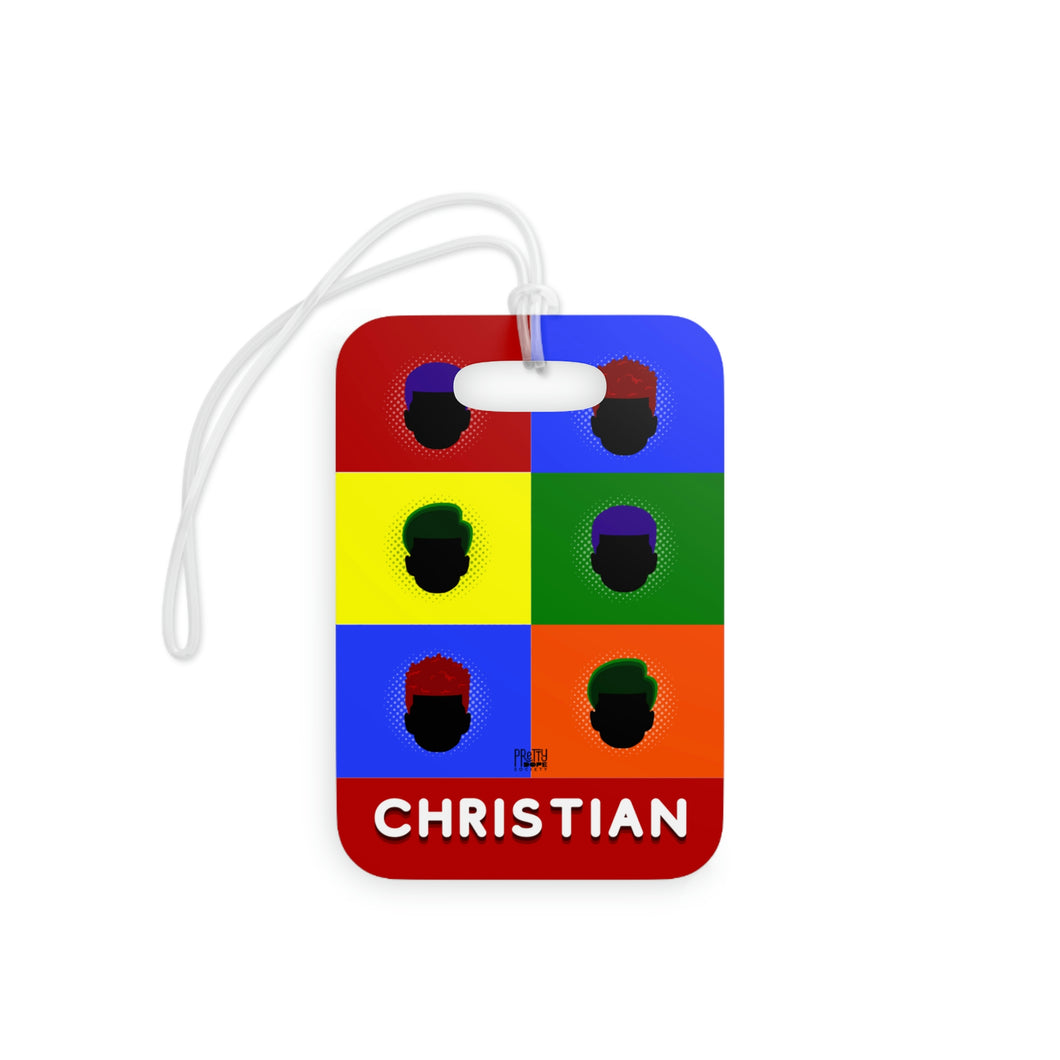 Color Block Boys Personalized Luggage Tag