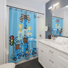 Load image into Gallery viewer, Speed Racer Boy Shower Curtain
