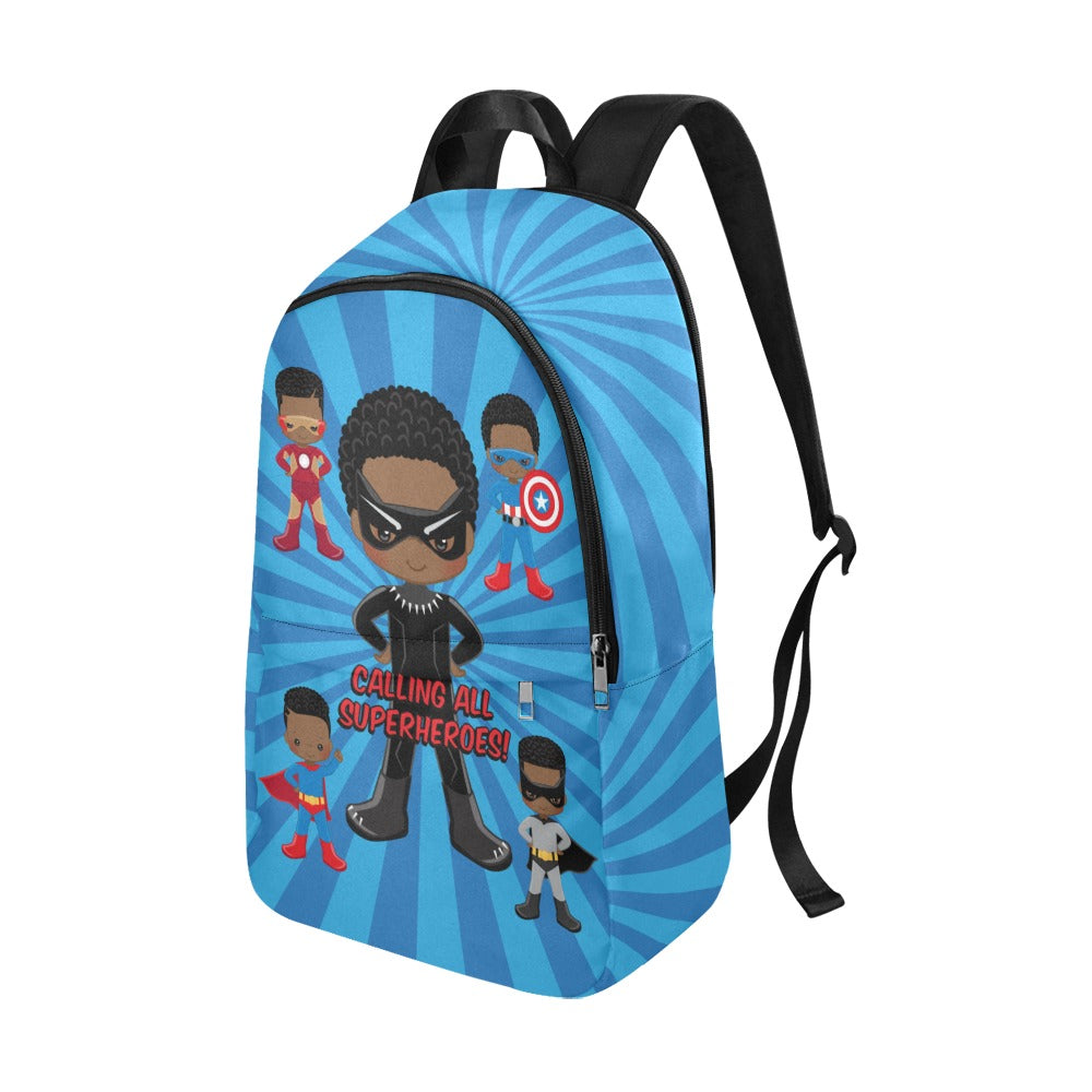 Black Boy Superhero Backpack