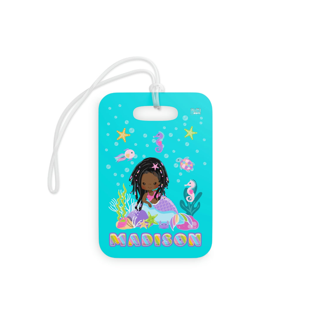 Braided Mermaid Personalized Luggage Tag