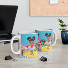 Load image into Gallery viewer, Candy Girl Afro Puff 11oz Mug (Light Brown)
