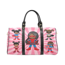 Load image into Gallery viewer, Black Girl Superhero Travel Bag (Pink)
