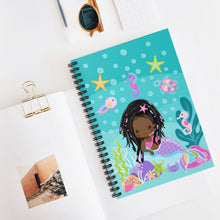 Load image into Gallery viewer, Braided Mermaid Spiral Notebook

