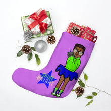 Load image into Gallery viewer, Shine Bright Christmas Stocking (Purple)
